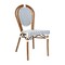 Merrick Lane Celia Stacking Thonet Bistro Style Chair, PE Rattan Seat, and Metal Frame for Indoor/Outdoor Use